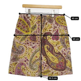 ETRO ペイズリー リネンシルク スカート マルチカラー レディース エトロ【中古】6-0129M∞