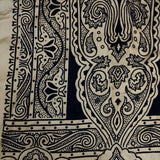 ETRO シルク フロッキープリント スカート マスタード ブラック レディース エトロ【中古】6-0129M∞