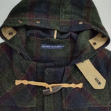 RALPH LAUREN チェック ウールアルパカ ダッフルコート グリーン ネイビー ワインレッド メンズ ラルフローレン【中古】6-0121T∞