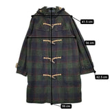 RALPH LAUREN チェック ウールアルパカ ダッフルコート グリーン ネイビー ワインレッド メンズ ラルフローレン【中古】6-0121T∞