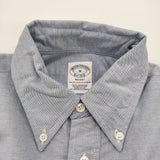 Brooks Brothers USA製 プルオーバー ボタンダウン BD サイズM 半袖シャツ ブルー メンズ ブルックスブラザーズ【中古】6-0424S♪