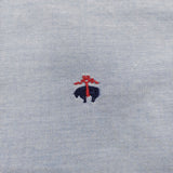 Brooks Brothers USA製 プルオーバー ボタンダウン BD サイズM 半袖シャツ ブルー メンズ ブルックスブラザーズ【中古】6-0424S♪