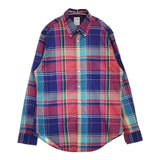 Brooks Brothers プルオーバー ボタンダウン BD サイズM 長袖シャツ ネイビー レッド メンズ ブルックスブラザーズ【中古】6-0222M♪