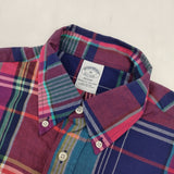 Brooks Brothers プルオーバー ボタンダウン BD サイズM 長袖シャツ ネイビー レッド メンズ ブルックスブラザーズ【中古】6-0222M♪