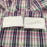 Brooks Brothers ボタンダウン BD サイズXL チェック 長袖シャツ ホワイト ピンク メンズ ブルックスブラザーズ【中古】6-0222M♪