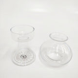 未使用品 クリスタルガラス ハンガリー製 キャンドルホルダー インテリアその他 クリア レディース【中古】6-0404G◎