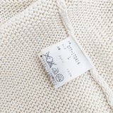 HUMAN WOMAN コットンニット 077-070414 サイズL 七分袖 カーディガン アイボリー レディース ヒューマンウーマン【中古】6-0331M◎