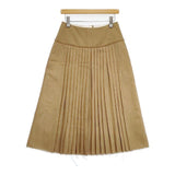 45R/45rpm クラッシュチノSKIRT 定価44000円 プリーツ ロングスカート ベージュ レディース フォーティーファイブアールピーエム【中古】6-0325M∞