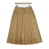 45R/45rpm クラッシュチノSKIRT 定価44000円 プリーツ ロングスカート ベージュ レディース フォーティーファイブアールピーエム【中古】6-0325M∞