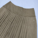45R/45rpm クラッシュチノSKIRT 定価44000円 プリーツ ロングスカート ベージュ レディース フォーティーファイブアールピーエム【中古】6-0325M∞