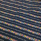 45R/45rpm 花縞バスクのギャザースカート（インディゴ） 定価50600円 ネイビー レディース フォーティーファイブアールピーエム【中古】5-1210G♪