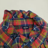 45R/45rpm インドネルのタックフリルドレス 定価47300円 インド製 ワンピース レッド ネイビー レディース フォーティーファイブアールピーエム【中古】5-1210M♪