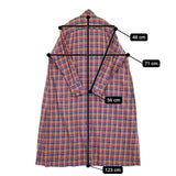 45R/45rpm インドネルのタックフリルドレス 定価47300円 インド製 ワンピース レッド ネイビー レディース フォーティーファイブアールピーエム【中古】5-1210M♪