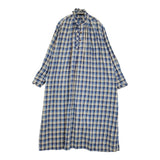 45R/45rpm インドネルのタックフリルドレス 定価47300円 インド製 ワンピース ブルー イエロー レディース フォーティーファイブアールピーエム【中古】5-1210M♪