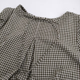 45R/45rpm 秋風カディのドレス 定価53900円 ワンピース カーキ ベージュ レディース フォーティーファイブアールピーエム【中古】5-1210M♪