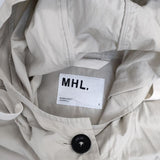 MHL. 595-0125501 PROOFED COTTON POPLIN コットンポプリン ジャケット ブルゾン ベージュ レディース エムエイチエル【中古】6-0425M∞