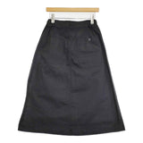 MHL. 595-0132501 WASHED COTTON LINEN ロングスカート ブラック レディース エムエイチエル【中古】6-0325M∞
