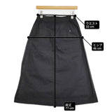 MHL. 595-0132501 WASHED COTTON LINEN ロングスカート ブラック レディース エムエイチエル【中古】6-0325M∞