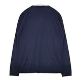 MARGARET HOWELL/JOHN SMEDLEY 578-5264001 ウール イギリス製 カーディガン ネイビー レディース マーガレットハウエル/ジョンスメドレー【中古】6-0121T∞
