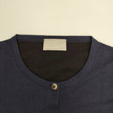 MARGARET HOWELL/JOHN SMEDLEY 578-5264001 ウール イギリス製 カーディガン ネイビー レディース マーガレットハウエル/ジョンスメドレー【中古】6-0121T∞