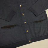 MARGARET HOWELL/JOHN SMEDLEY 578-5264001 ウール イギリス製 カーディガン ネイビー レディース マーガレットハウエル/ジョンスメドレー【中古】6-0121T∞