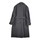 MHL. WOOL COTTON COATING 595-1210504 サイズ2 ベルト付き チェスターコート 21AW チャコールグレー レディース エムエイチエル【中古】5-1226T♪