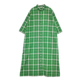 GRANDMA MAMA DAUGHTER ドビーチェックシャツワンピース GE2413551-230928 ワンピース グリーン レディース グランマママドーター【中古】6-0425M∞