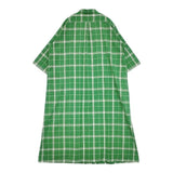 GRANDMA MAMA DAUGHTER ドビーチェックシャツワンピース GE2413551-230928 ワンピース グリーン レディース グランマママドーター【中古】6-0425M∞