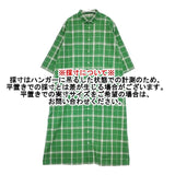 GRANDMA MAMA DAUGHTER ドビーチェックシャツワンピース GE2413551-230928 ワンピース グリーン レディース グランマママドーター【中古】6-0425M∞