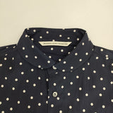 GRANDMA MAMA DAUGHTER ドットラウンドカラーシャツ 定価19800円 GS2011171 ブラウス シャツ ネイビー レディース グランマママドーター【中古】6-0129M∞