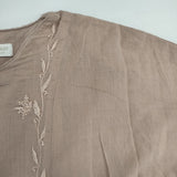 sisam FAIR TRADE シサム工房 ふんわり優しいお花の手刺繍ワンピース レイヤード刺繍ドレス インド製 定価11000円 ワンピース ピンクベージュ レディース シサム【中古】6-0421S△