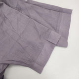 PONT DE CHALONS コットンリネン ロングワンピース シャツワンピース リボンベルト付き ギャザー ワンピース ライトパープル レディース ポンデシャロン【中古】6-0421S△