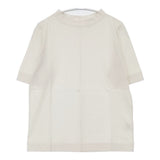 LAITERIE 新品 USE天竺5分袖ボトルネックTシャツ 定価4950円 コットン Ｔシャツ カットソー アイボリー レディース レイトリー【中古】6-0421S△