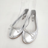 Lisa conti リサコンテ aranciato別注レザーバレエシューズ メタリック サイズ37 バレエシューズ シルバー レディース【中古】6-0219G◎