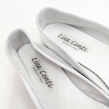 Lisa conti リサコンテ aranciato別注レザーバレエシューズ メタリック サイズ37 バレエシューズ シルバー レディース【中古】6-0219G◎