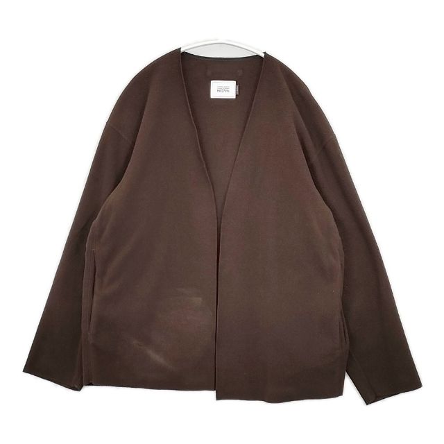 【美品】UNITED ARROWS ユナイテッドアローズ カーディガン ブラウン サイズ:L | ノーカラー フリース カーディガン (by DAISUKE OBANA FLEECE C/OFF CARDIGAN) / & SONS | トップス【メンズ】【中古】 UNITED ARROWS & SONS by DAISUKE OBANA FLEECE C/OFF CARDIGAN