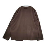UNITED ARROWS & SONS by DAISUKE OBANA FLEECE C/OFF CARDIGAN フリースカーディガン 定価19800円 カーディガン ブラウン メンズ ユナイテッドアローズサンズ【中古】6-0122T∞
