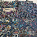 TANTRUMS タントラムズ 90s- インド製 ヴィンテージ デザインジャケット サイズXXL デニムジャケット ブルー パープル レディース【中古】5-1210M♪