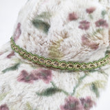 Barairo no Boushi バラ色の帽子 花柄ファーキャップ 定価14850円 キャップ ベージュ レディース バラ色の帽子【中古】5-1215T◎