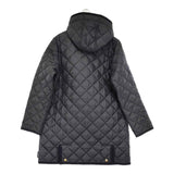 Traditional Weatherwear ARKLEY W/D HOOD サイズ34 フード付 キルティング コート ブラック レディース トラディショナルウェザーウェア【中古】5-1219T♪