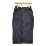 HYKE 70 USED WASH BLACK DENIM MIDI SKIRT サイズ1 定価45100円 デニム タイト ロングスカート ブラック レディース ハイク【中古】5-1210G♪
