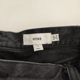 HYKE 70 USED WASH BLACK DENIM MIDI SKIRT サイズ1 定価45100円 デニム タイト ロングスカート ブラック レディース ハイク【中古】5-1210G♪