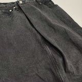HYKE 70 USED WASH BLACK DENIM MIDI SKIRT サイズ1 定価45100円 デニム タイト ロングスカート ブラック レディース ハイク【中古】5-1210G♪