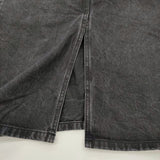 HYKE 70 USED WASH BLACK DENIM MIDI SKIRT サイズ1 定価45100円 デニム タイト ロングスカート ブラック レディース ハイク【中古】5-1210G♪