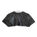 HYKE FAUX LEATHER CROPPED TOP 251-17487 クロップドトップ 合皮 カットソー 25SS ブラック レディース ハイク【中古】6-0114M∞