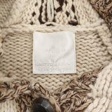 UNITED ARROWS STYLE for LIVING フード付き ノルディック柄 カウチンニット セーター ベージュ レディース ユナイテッドアローズ【中古】5-1219T♪