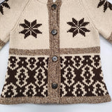 UNITED ARROWS STYLE for LIVING フード付き ノルディック柄 カウチンニット セーター ベージュ レディース ユナイテッドアローズ【中古】5-1219T♪