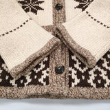 UNITED ARROWS STYLE for LIVING フード付き ノルディック柄 カウチンニット セーター ベージュ レディース ユナイテッドアローズ【中古】5-1219T♪