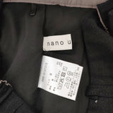 nano universe リネン混 ラップ パンツ 669-5127310 Mサイズ パンツ ブラック レディース ナノユニバース【中古】6-0322M◎