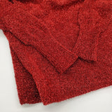 ZARA ラメ サイズS 背中開き セーター ニット レッド レディース ザラ【中古】5-1219T♪